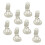 100pcs Diy Stainless Steel Shoe Clips Silver Flat 10