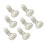 100pcs Diy Stainless Steel Shoe Clips Silver Flat 11
