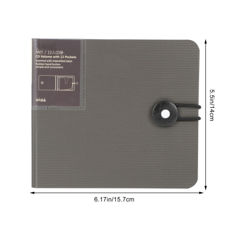 5Pcs Grey Cd Dvd Binder Bag Large Capacity Non-Woven Disc Storage 1