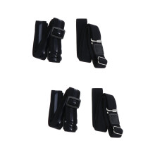 4PiÚces Clip Shirt Stays Ceinture Antidérapante Nylon Noir Unisexe
