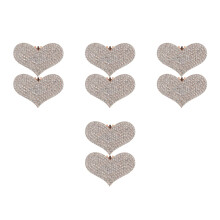 8Pièces Accessoires Chaussures Clips Cœur Rose En Zinc Résistant