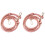 2Pcs PU Replacement Bag Straps Pink Golden Adjustable 3