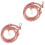 2Pcs PU Replacement Bag Straps Pink Golden Adjustable 4