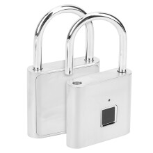 Cadeado inteligente mini com carregamento USB e leitor de impressões digitais, desbloqueio biométrico rápido, à prova d'água, sem necessidade de