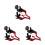 3Paires Levier Rouge Ajustable Aluminium 1