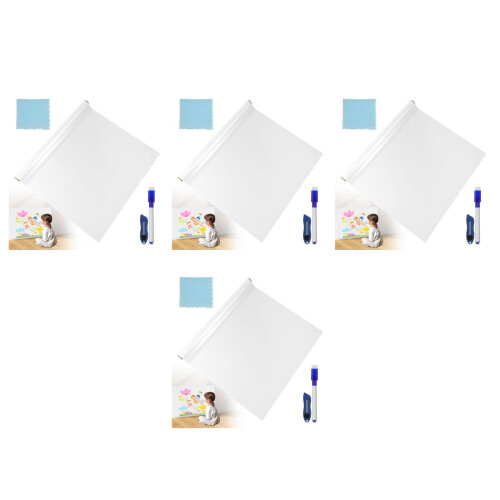 4Ensembles Stickers Tableau Effaçable PVC Plastique