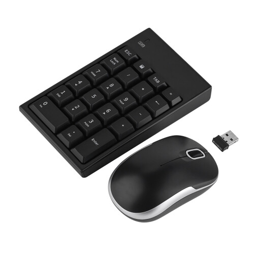 Plug And Play Numeric Keypad Wireless Number Pads2.4GHz Portable Mute Ergonomic Design Touch Comfortable Power Saving Multi Compatibility 2