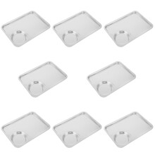 8Pièces Assiettes De Service Métalliques Pour Aliments