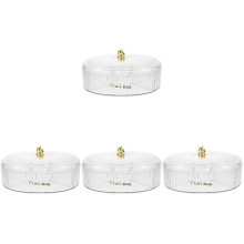 4Pièces Plateau Snack Transparent Grande Pour