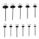 200Paren DIY Plastic Poppenogen Zwart, Voor Knutselprojecten 5