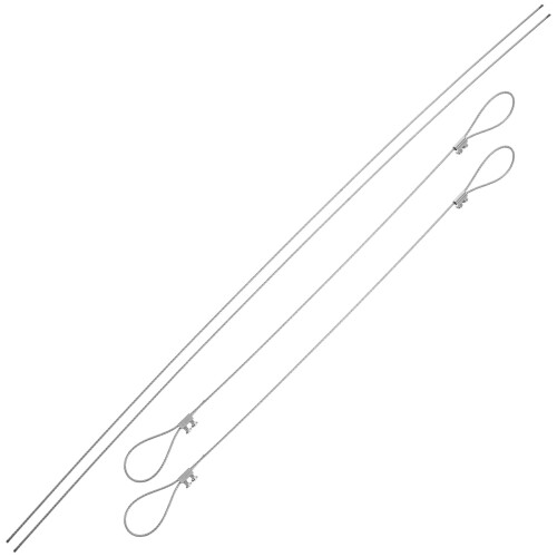 2Ensembles Kit Fil Galvanisé Argenté Durable Pour Accrochage 2