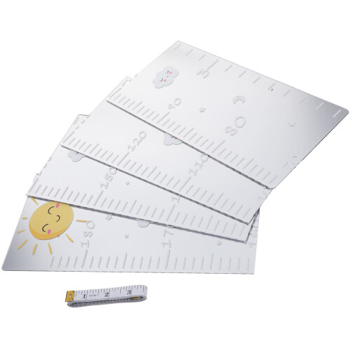 2Sets Messleiste Kinderzimmer Silber Wachstumsdiagramm Wand 1