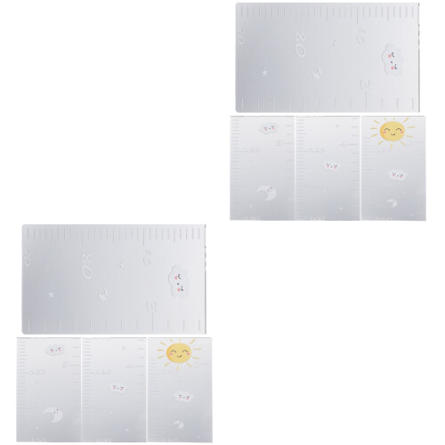 2Sets Messleiste Kinderzimmer Silber Wachstumsdiagramm Wand 2