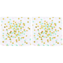 40Pièces Serviettes Jetables Colorées Imprimées Pour Absorbantes