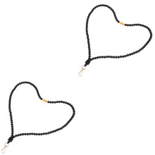 2Pièces De Téléphone Noir En Silicone Décoratifs Résistants