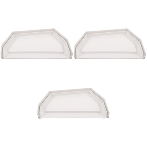 3Pièces Bouchons D'extrémité Gouttière PVC Blancs Anti-