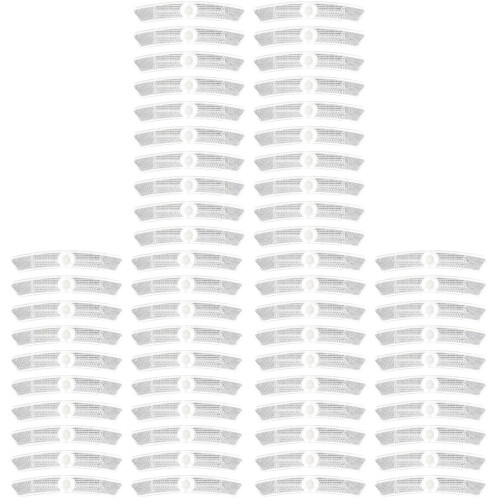 60Pièces Réflecteurs Blancs Visibilité Faciles