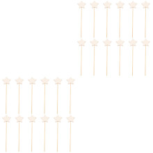 24 Pcs Children'S Wand Pretend Wood Painted Girl