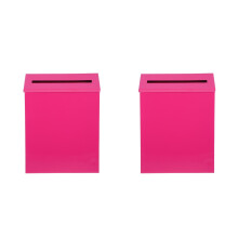 2Pcs Rosy Wall Mount Iron Mailbox Vintage Style for Home and Office