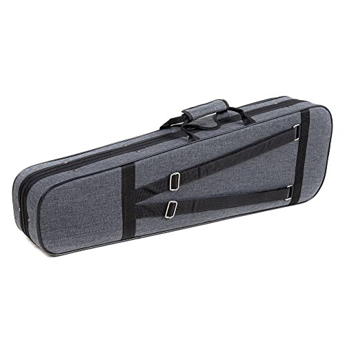 PURE GEWA Violin Case in grey with backpack straps and carry handle 1/2 1