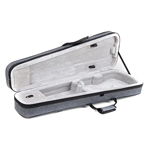 PURE GEWA Violin Case in grey with backpack straps and carry handle 1/2 2