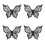4Pcs Black Silicone Eye Line Stencil Butterfly Eyeliner Makeup Tool 4