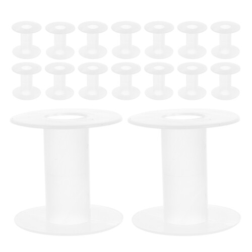 20Pcs Durable Transparent Plastic Embroidery and Craft Thread Spools