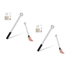 2Pcs Silver Blind Rod with Hook Lightweight Aluminum Plastic