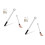 2Pcs Silver Blind Rod with Hook Lightweight Aluminum Plastic 1