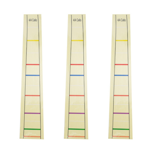 3Pcs Easy-Remove Yellow Cello Fingerboard Label Stickers for Learning