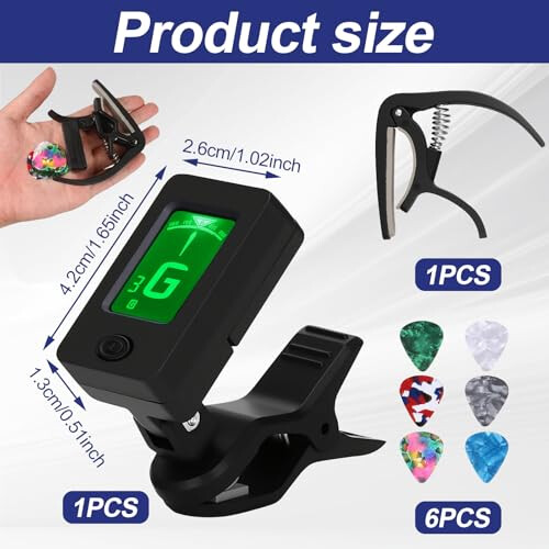 QESSUVNC Guitar Tuner And Guitar Capo Set 1