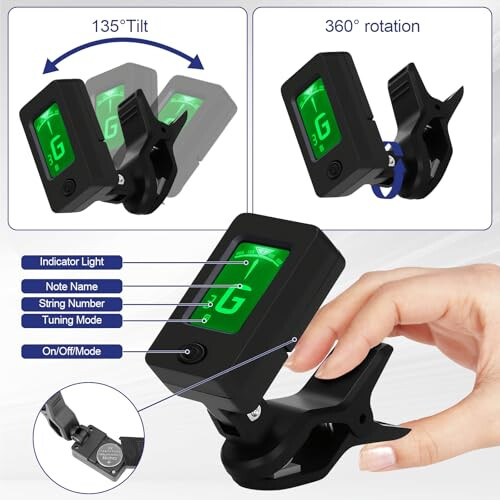 QESSUVNC Guitar Tuner And Guitar Capo Set 2