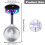6'' Mirror Disco Ball with 24 LEDs 5-9 RPM Adjustable Rotating Motor Base 3