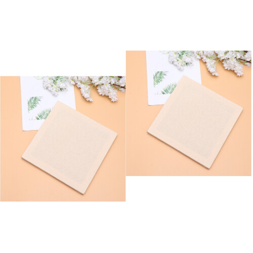 4Pcs Durable Beige Fabrics Embroidery Materials for Handmade Projects 2
