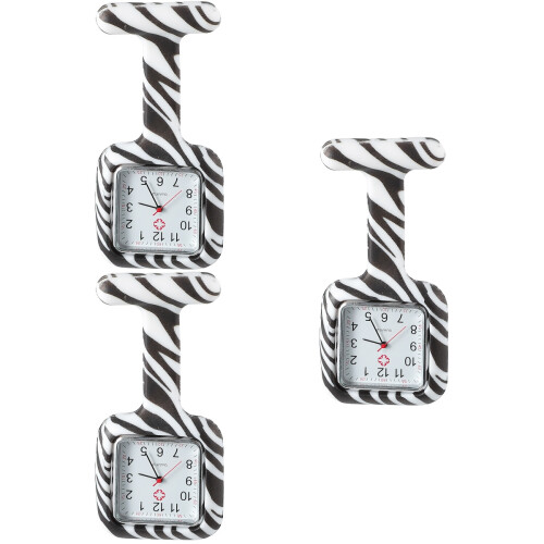 3St Quartz Zakhorloge Design Met Zebra Print