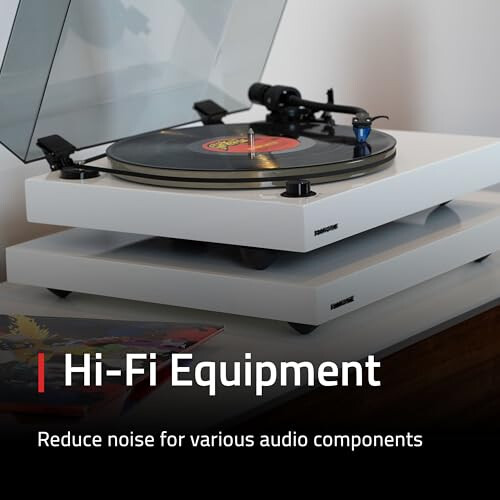 Fluance IB40 Turntable Isolation Base Anti-Vibration Wood Platform 1