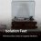 Fluance IB40 Turntable Isolation Base Anti-Vibration Wood Platform 3