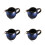 4Pcs Blue Ceramic Milk Pitcher with Handle Spout for Coffee Creamer 7