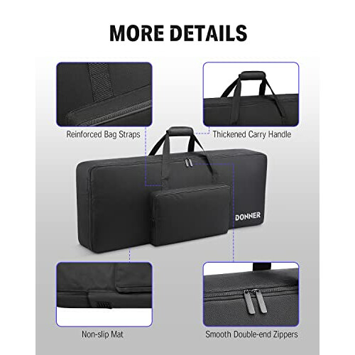 Donner 61 Key Keyboard Gig Bag Solid 2