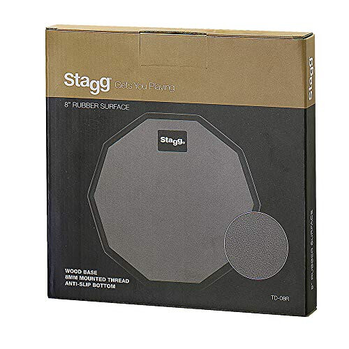 Stagg TD-08R Ten-Sided Desktop Practice Pad For Silent Stick Practice - 8" 2