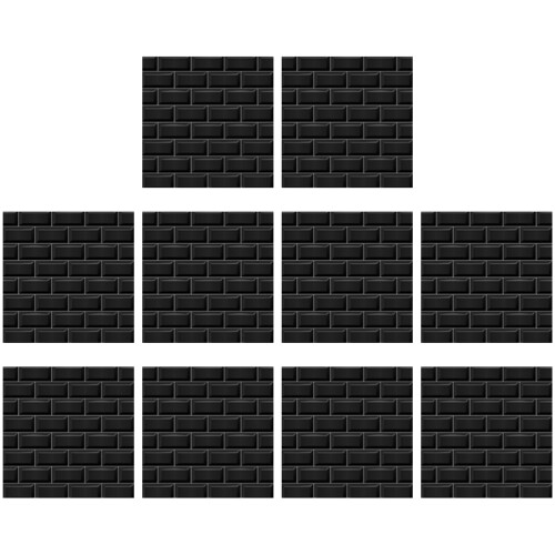 Stickers Design Carrelage Noir Vintage Waterproof 1