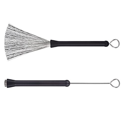 1 Pair Drum Brushes Retractable Wire Brushes Drums Drum Sticks Brush with 2