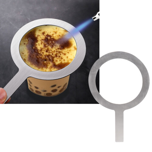 2Pcs Baking Cup Cover Milk Tea Ring Stainless Steel Scald-Proof Handle 2