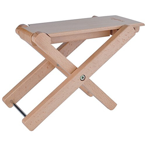 KingPoint Solid Beech Wood Guitar Footstool 4 Adjusatble Height 2