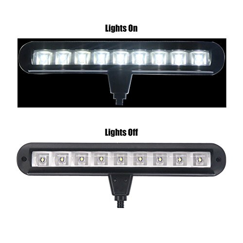 SumDirect Clip-on Installable Batteries LED Music Stand Light with Adapter 2