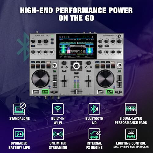 Denon DJ PRIME GO+ Portable DJ Controller and Mixer with Stem Separation 1