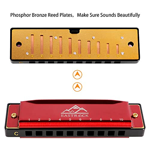 EastRock Harmonica 10 Holes 20 Tunes 1