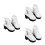 3Paires Chaussures PU Blanches Pour Poupées Bottes Décor Accessoire 4
