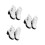 3Paires Chaussures PU Blanches Pour Poupées Bottes Décor Accessoire 5