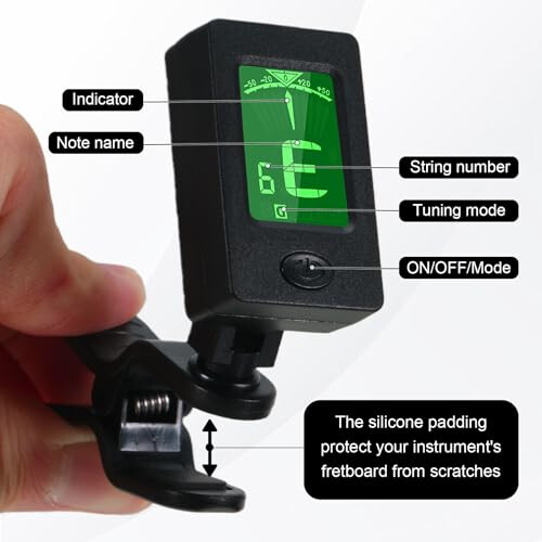Guitar Tuner with Guitar Capo and 6 Picks 2